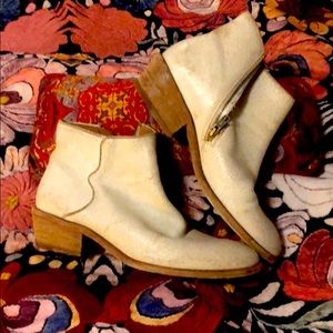 White/Cream FRYE Booties